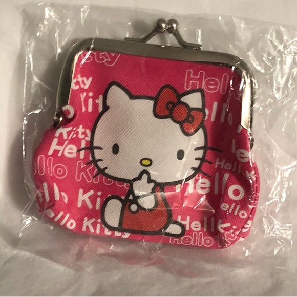 Hello kitty coin purse Hello Kitty graphics kiss lock closures  pink - Picture 3 of 4